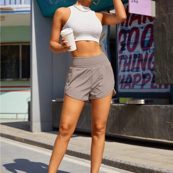 High-Waisted Lined Athletic Running Shorts - Picture 13 of 14